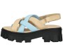 Beige/Blau