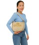 Bolso pequeño de compras 34x21 cm beige/marrón